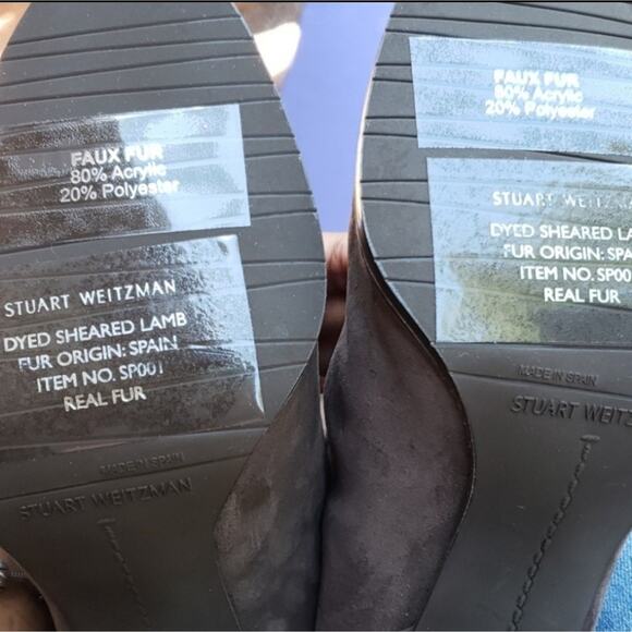 Stuart Weitzman Brown Crisscross Suede Boots size 10 - Picture 5 of 5